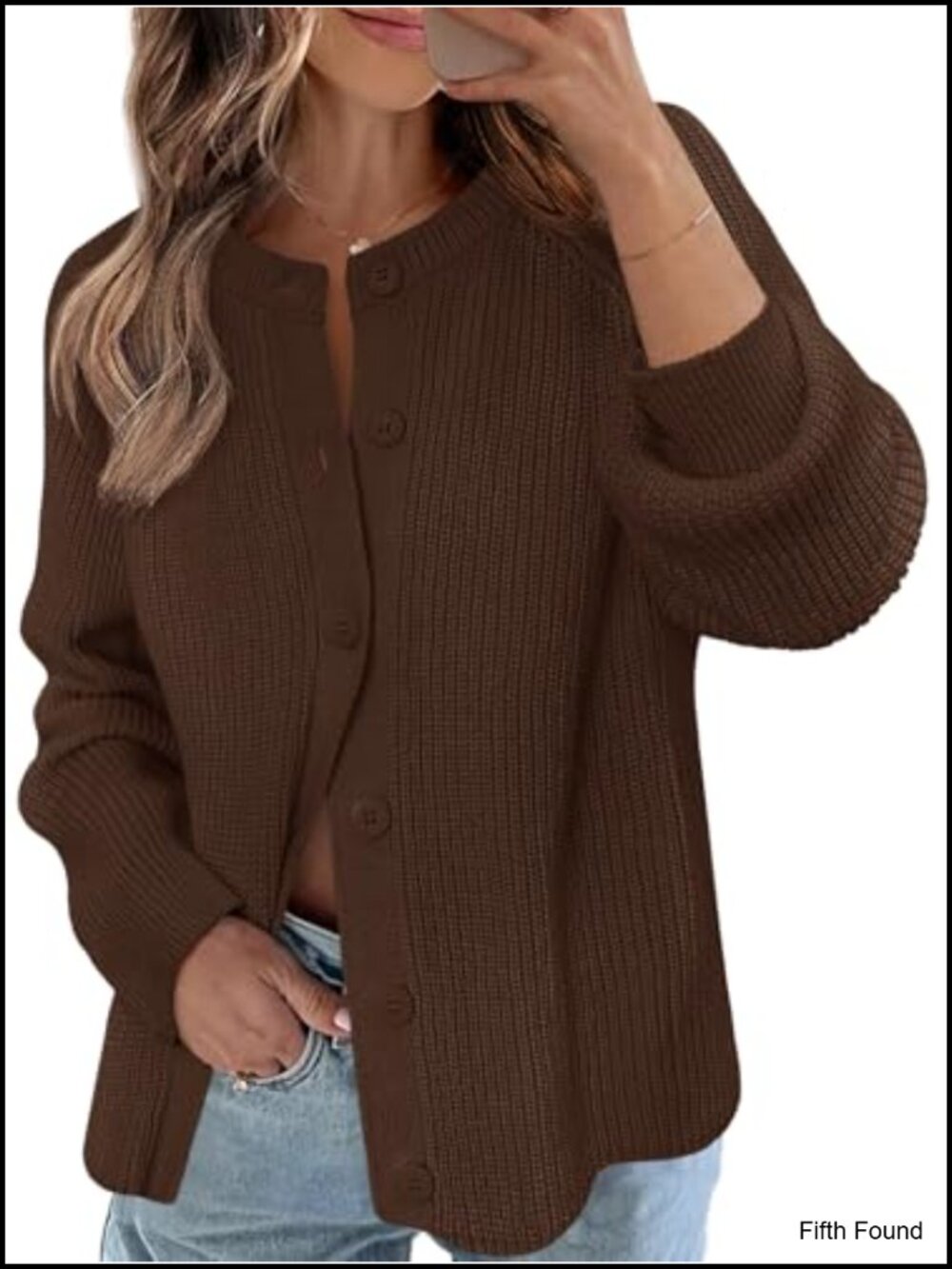 MEROKEETY Long Sleeve Button Up Cardigan Sweater Ribbed Knit